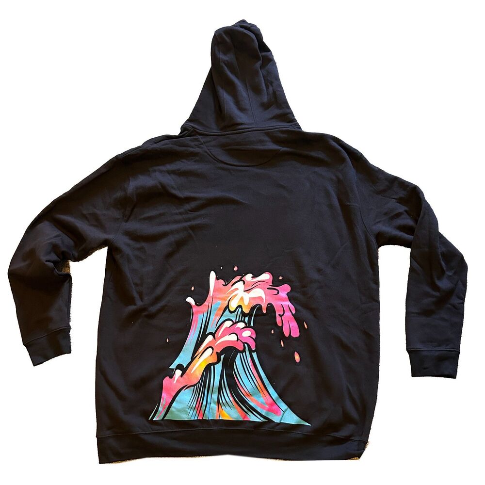 Wave Club - Half Wave Hoodie - Black size 3XL